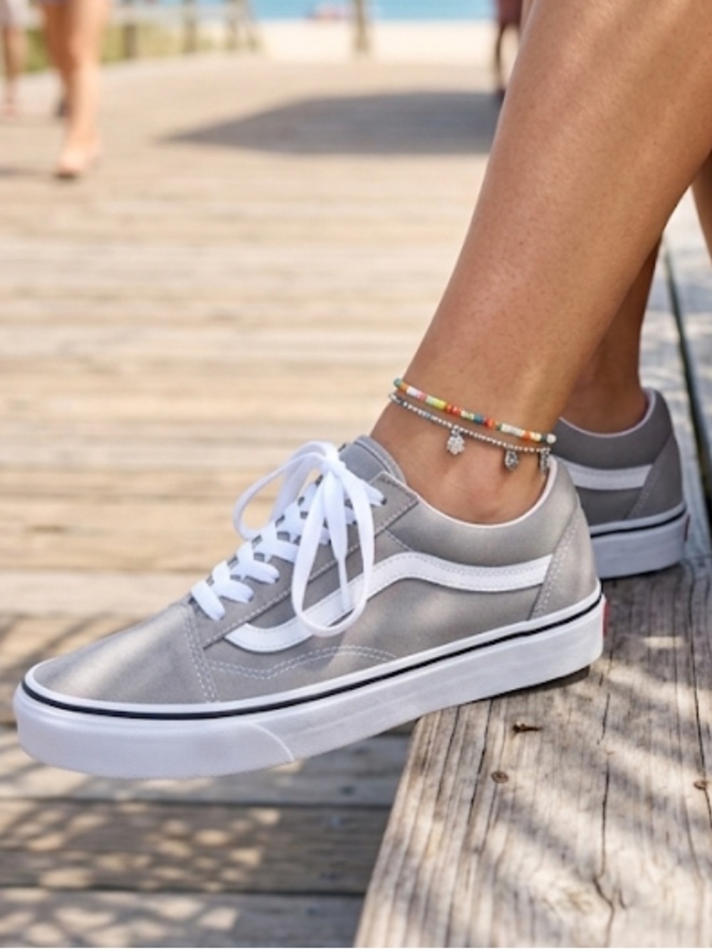 Vans Old Skool Drizzle True White Sneakers Retro Vans Striped Sneaker NWT in Box
